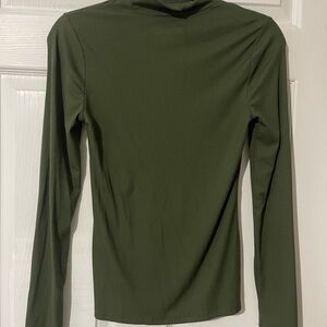 Olive Green Long Sleeve Women's Top